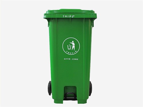 240L-加厚腳踏垃圾桶-綠色
