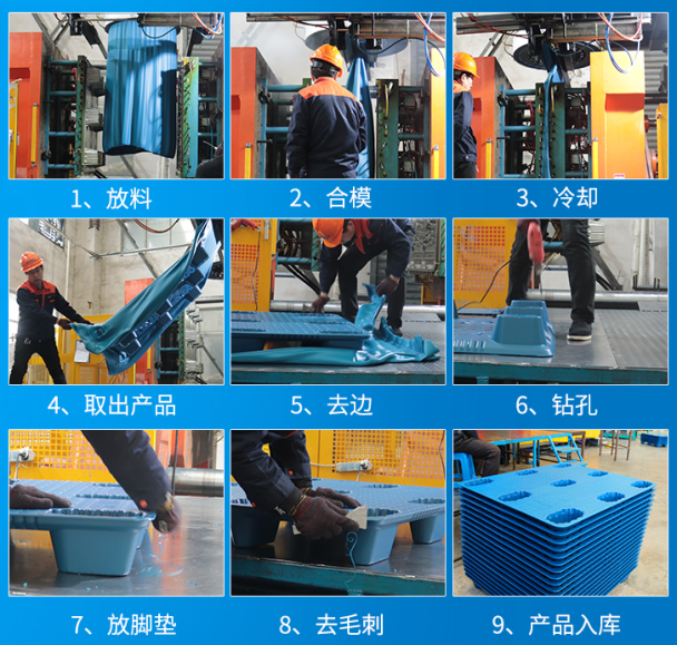 九腳吹塑托盤如何生產？吹塑托盤廠家來解惑