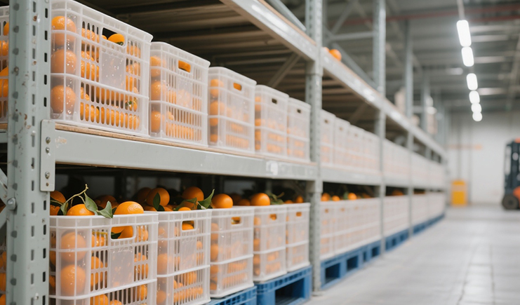 橙子冷庫儲(chǔ)存全流程詳解：塑料筐與塑料托盤的關(guān)鍵作用
