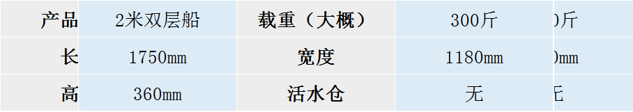 JSL-2米雙層船老款